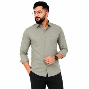 MCAVOY Clifton Men’s Formal Shirt | Premium Soft Cotton Blend Regular Fit Shirt for Men | Full Sleeve Spread Collar Office Wear Casual Shirt with Pocket