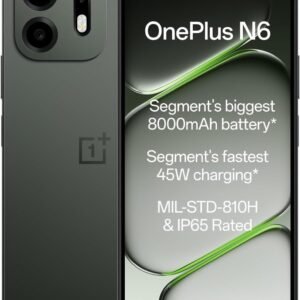 OnePlus N6 | 6GB+128GB | Midnight Green | Segment's Biggest 8000mAh Battery | Segment's Fastest 45W Charging | 60-Month Smoothness | Smooth 120Hz Display | 50MP Camera | Military-Grade Durability