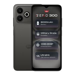 Itel Zeno 300 | 6000mAh Mega Battery Smartphone | 18W Type-C Fast Charging | 6.56” HD+ 90Hz Display | Unisoc T7100 Octa-Core | 4GB + 8GB RAM, 64GB Storage | Android 16 Go | Black