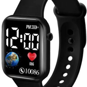 Acnos Luminous LED Display Fashionable Children's Digital Watches - Waterproof Sports Square Electronic Led Watch for Boy & Girl
