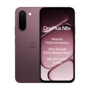 OnePlus N6x | 4GB+64GB | Burgundy Red | 7000mAh Battery | Power for Days | 36-Months Smoothness | Smooth 120Hz Display | Largest 5300mm2 Cooling System | Military-Grade Durability