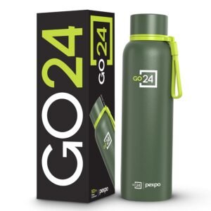 Go24 pexpo Stainless Steel Water Bottle 1 LTR | Thermosteel Flask