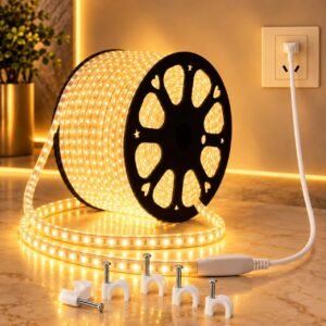 One94Store 8 Meter LED Rope Light for Decoration – Waterproof Warm White SMD Cove Light for Ceiling, Home Décor, LED Pipe Light for Diwali, Festival, Indoor, Outdoor Use