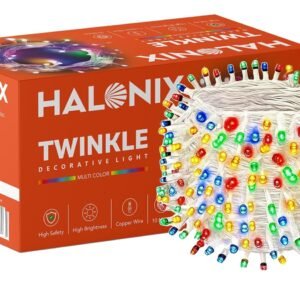Halonix Twinkle 32 Feet Multicolor 46 LED Decorative Light | Diwali Lights for Decoration for Home | Fairy Light | Festival Light | Curtain Light for Decoration | String Light for Diwali | Pack of 1