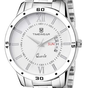 TIMEWEAR Analog Day Date Functioning Stainless Steel Chain Watch for Men